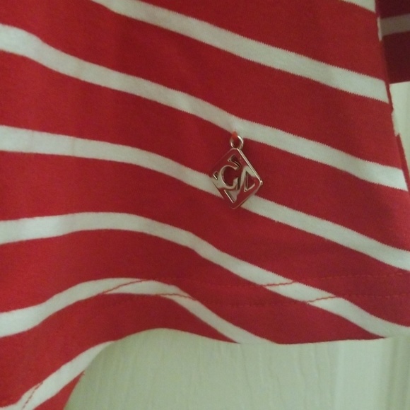 NWT Gaudi Jeans Red Strips longsleeve blouse - Picture 2 of 4